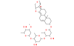 ?脫水鳶尾苷元-3-O-α-L-夾竹桃吡喃糖基-(1→4)-β-D-洋地黃毒吡喃糖基-(1→4)-β-D-加拿大糖吡喃糖苷?