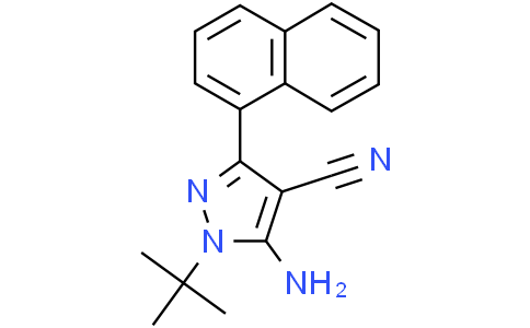 5-氨基-3-（1-萘基）-4-氰基-1-叔丁基吡唑