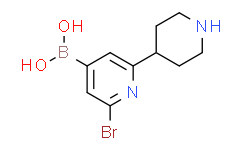 2-Bromo-6-(piperidin-4-yl)pyridine-4-boronic acid