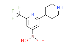 2-Trifluoromethyl-6-(piperidin-4-yl)pyridine-4-boronic acid