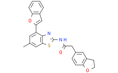 N-(4-(苯并呋喃-2-基)-6-甲基苯并[d]噻唑-2-基)-2-(2，3-二氢苯并呋喃-5-基)乙酰胺