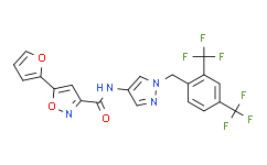 N-(1-(2,4-双(三氟甲基)苄基)-1H-吡唑-4-基)-5-(呋喃-2-基)异恶唑-3-甲酰胺