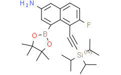 6-氟-4-(4,4,5,5-四甲基-1,3,2-二氧硼杂环戊烷-2-基)-5-((三异丙基硅烷基)乙炔基)萘-2-胺