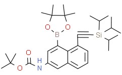 (4-(4,4,5,5-四甲基-1,3,2-二氧硼杂环戊烷-2-基)-5-((三异丙基硅烷基)乙炔基)萘-2-基)氨基甲酸叔丁酯