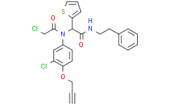2-氯-N-(3-氯-4-(丙-2-炔-1-基氧基)苯基)-N-(2-氧代-2-(苯乙基氨基)-1-(噻吩-2-基)乙基)乙酰胺