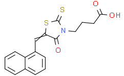 4-(5-(萘-1-基亚甲基)-4-氧代-2-硫代噻唑烷-3-基)丁酸