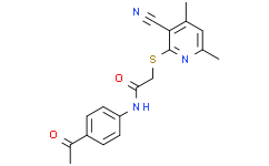 N-(4-乙酰基苯基)-2-((3-氰基-4,6-二甲基吡啶-2-基)硫基)乙酰胺