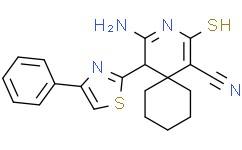 4-imino-2-mercapto-5-(4-phenyl-1，3-thiazol-2-yl)-3-azaspiro[5.5]undec-1-ene-1-carbonitrile