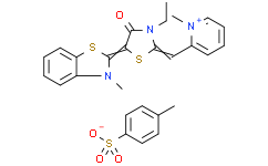 2-((3-乙基-5-(3-甲基苯并[d]噻唑-2(3H)-亚基)-4-氧代噻唑烷-2-亚基)甲基)-1-甲基吡啶-1-鎓-对甲苯磺酸盐