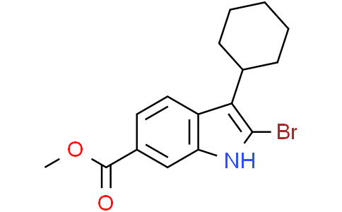 2-溴-3-环己基-6-吲哚羧酸甲酯