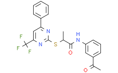 N-(3-乙酰基苯基)-2-((4-苯基-6-(三氟甲基)嘧啶-2-基)硫基)丙酰胺