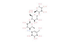 阿卡波糖/O-4,6-双脱氧-4[[(1S,4R,5S,6S)4,5,6-三羟基-3-(羟基甲基)-2-环己烯]氨基]-(-D-吡喃葡糖基(1→4)-O-)-D-吡喃葡糖基(1→4)-D-吡喃葡萄糖/阿卡糖/阿卡玻糖/拜糖平/O-4,6-二脱氧-4-[[1S-(1α,4α,5β,6α-)-4,5,6-三羟基-3-羟甲基-2-环己烯-1-基]氨基]-α-D-吡喃葡萄糖基-(1→4)-O-α-D-吡喃葡萄糖基-(1→4)-D-葡萄糖/Acarbose
