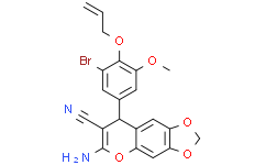 8-(4-(烯丙氧基)-3-溴-5-甲氧基苯基)-6-氨基-8H-[1,3]二氧戊环并[4,5-g]苯并吡喃-7-甲腈