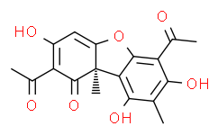 D-地衣酸/(+)-松萝酸/松萝酸/地衣酸/D-2,6-二乙酰基-7,9-二羟基-8,9b-二甲基-1,3(2H,9bH)-二苯并呋喃二酮/(+)-Usniacin