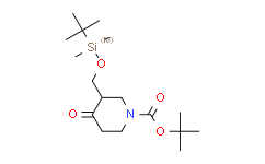 3-(((叔丁基二甲基甲硅烷基氧基)乙基)-4-氧代哌啶-1-甲酸叔丁酯