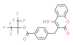1，1，1，3，3，3-六氟-2-甲基丙烷-2-基 4-[(4-羟基-2-氧代-2H-苯并吡喃-3-YL)甲基]苯甲酸酯