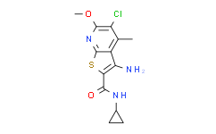 3-氨基-5-氯-N-环丙基-6-甲氧基-4-甲基噻吩并[2，3-]吡啶-2-羧酰胺