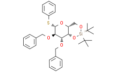 (4aR,6S,7R,8R,8aS )-7,8-双(苄氧基)-2,2-二-叔丁基-6-(苯硫基)六氢吡喃[3,2-d][1 ,3,2]二恶唑啉