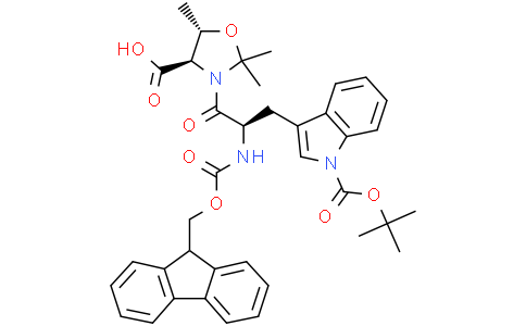 (4S,5R)-3-((S)-2-((((9H-芴-9-基)甲氧基)羰基)氨基)-3-(1-(叔丁氧基羰基)-1H-吲哚-3-基)丙酰基)-2,2,5-三甲基恶唑烷-4-羧酸