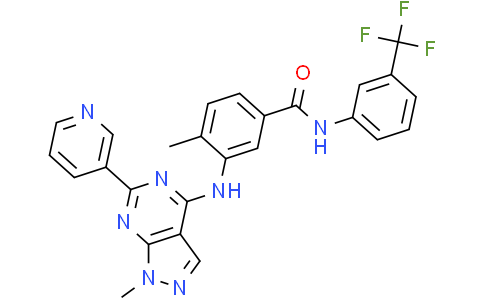 4-甲基-3-[[1-甲基-6-(3-吡啶基)-1H-吡唑并[3,4-d]嘧啶-4-基]氨基]-N-[3-(三氟甲基)苯基]苯甲酰胺