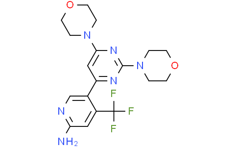 5-[2,6-二(4-吗啉基)-4-嘧啶基]-4-(三氟甲基)-2-吡啶胺