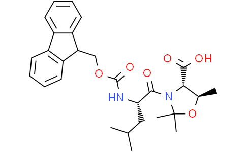4S,5R)-3-((((9H-芴-9-基)甲氧基)羰基)-L-亮氨酰)-2,2,5-三甲基恶唑烷-4-羧酸
