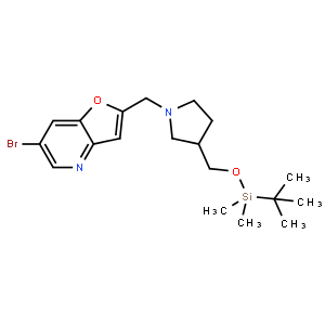 6-Bromo-2-((3-((tert-butyldimethylsilyloxy)methyl)pyrrolidin-1-yl)methyl)furo[3,2-b]pyridine