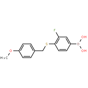 3-Fluoro-4-(4-methoxybenzylthio)phenylboronic acid