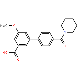 5-Methoxy-3-[4-(piperidinocarbonyl)phenyl]benzoic acid