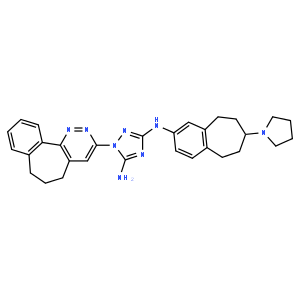 (R)-1-(6,7-Dihydro-5H-benzo[6,7]cyclohepta[1,2-c]pyridazin-3-yl)-N3-(7-(pyrrolidin-1-yl)-6,7,8,9-tetrahydro-5H-benzo[7]annulen-2-yl)-1H-1,2,4-triazole-3,5-diamine
