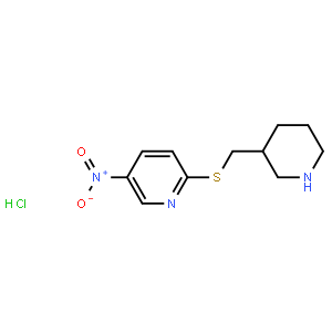 5-Nitro-2-((piperidin-3-ylmethyl)thio)pyridine hydrochloride