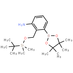 2-(((tert-Butyldimethylsilyl)oxy)methyl)-3-(4,4,5,5-tetramethyl-1,3,2-dioxaborolan-2-yl)aniline