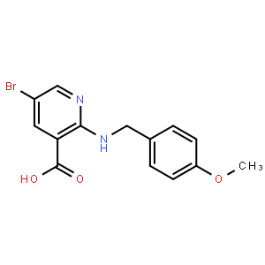 5-Bromo-2-((4-methoxybenzyl)amino)nicotinic acid