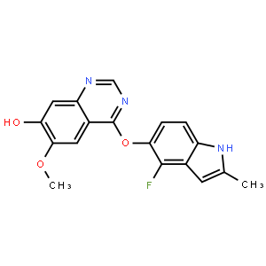 4-(4-氟-2-甲基-1H-吲哚-5-基氧基)-6-甲氧基喹唑啉-7-醇