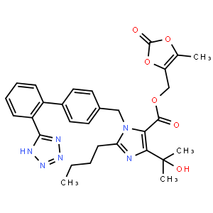 (5-Methyl-2-oxo-1,3-dioxol-4-yl)methyl 1-((2'-(1H-tetrazol-5-yl)-[1,1'-biphenyl]-4-yl)methyl)-2-butyl-4-(2-hydroxypropan-2-yl)-1H-imidazole-5-carboxylate