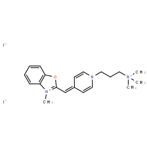3-Methyl-2-((1-(3-(trimethylammonio)propyl)pyridin-4(1H)-ylidene)methyl)benzo[d]oxazol-3-ium iodide