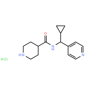 N-(Cyclopropyl(pyridin-4-yl)methyl)piperidine-4-carboxamide hydrochloride
