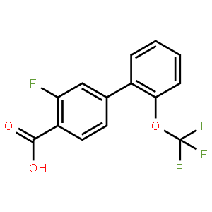 2-Fluoro-4-[2-(trifluoromethoxy)phenyl]benzoic acid