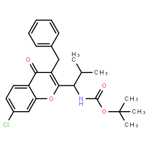 (R)-tert-Butyl (1-(3-benzyl-7-chloro-4-oxo-4H-chromen-2-yl)-2-methylpropyl)carbamate