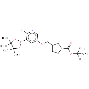 T-Butyl 3-((6-chloro-5-(4,4,5,5-tetramethyl-1,3,2-dioxaborolan-2-yl)pyridin-3-yloxy)methyl)pyrrolidi