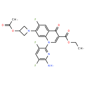 Ethyl 7-(3-acetoxyazetidin-1-yl)-1-(6-amino-3,5-difluoropyridin-2-yl)-6-fluoro-4-oxo-1,4-dihydroquinoline-3-carboxylate