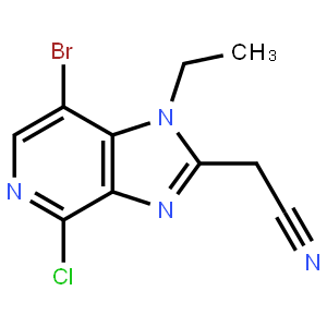 2-(7-溴-4-氯-1-乙基-1H-咪唑并[4,5-c]吡啶-2-基)乙腈