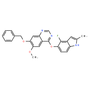 7-(Benzyloxy)-4-((4-fluoro-2-methyl-1H-indol-5-yl)oxy)-6-methoxyquinazoline