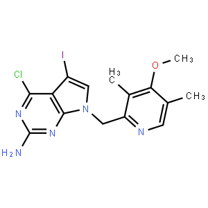 4-Chloro-5-iodo-7-((4-methoxy-3,5-dimethylpyridin-2-yl)methyl)-7H-pyrrolo[2,3-d]pyrimidin-2-amine