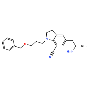 (R)-5-(2-Aminopropyl)-1-(3-(benzyloxy)propyl)indoline-7-carbonitrile