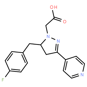 2-(5-(4-Fluorobenzyl)-3-(pyridin-4-yl)-4,5-dihydro-1H-pyrazol-1-yl)acetic acid