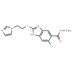 Methyl 2-((2-(1H-imidazol-1-yl)ethyl)thio)-6-chloro-1H-benzo[d]imidazole-5-carboxylate