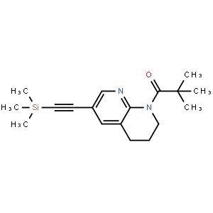 2,2-Dimethyl-1-(6-((trimethylsilyl)ethynyl)-3,4-dihydro-1,8-naphthyridin-1(2H)-yl)propan-1-one