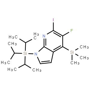 5-Fluoro-6-iodo-1-(triisopropylsilyl)-4-(trimethylsilyl)-1h-pyrrolo[2,3-b]pyridine