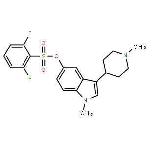 2,6-二氟-苯磺酸 1-甲基-3-(1-甲基-哌啶-4-基)-1H-吲哚-5-基酯
